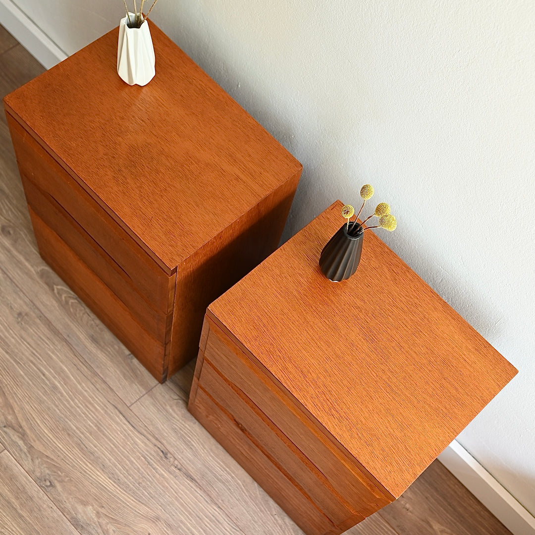 Mid Century Teak Bedside Tables Night Stands