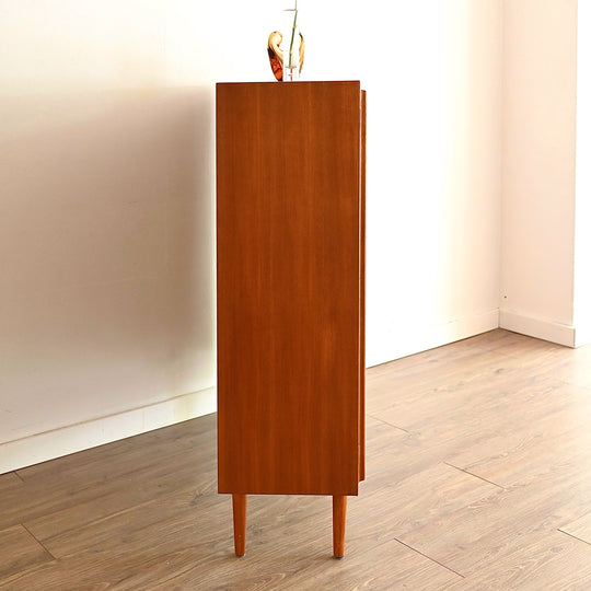 Mid Century Teak Sideboard Buffet Bar Cabinet by Chiswell
