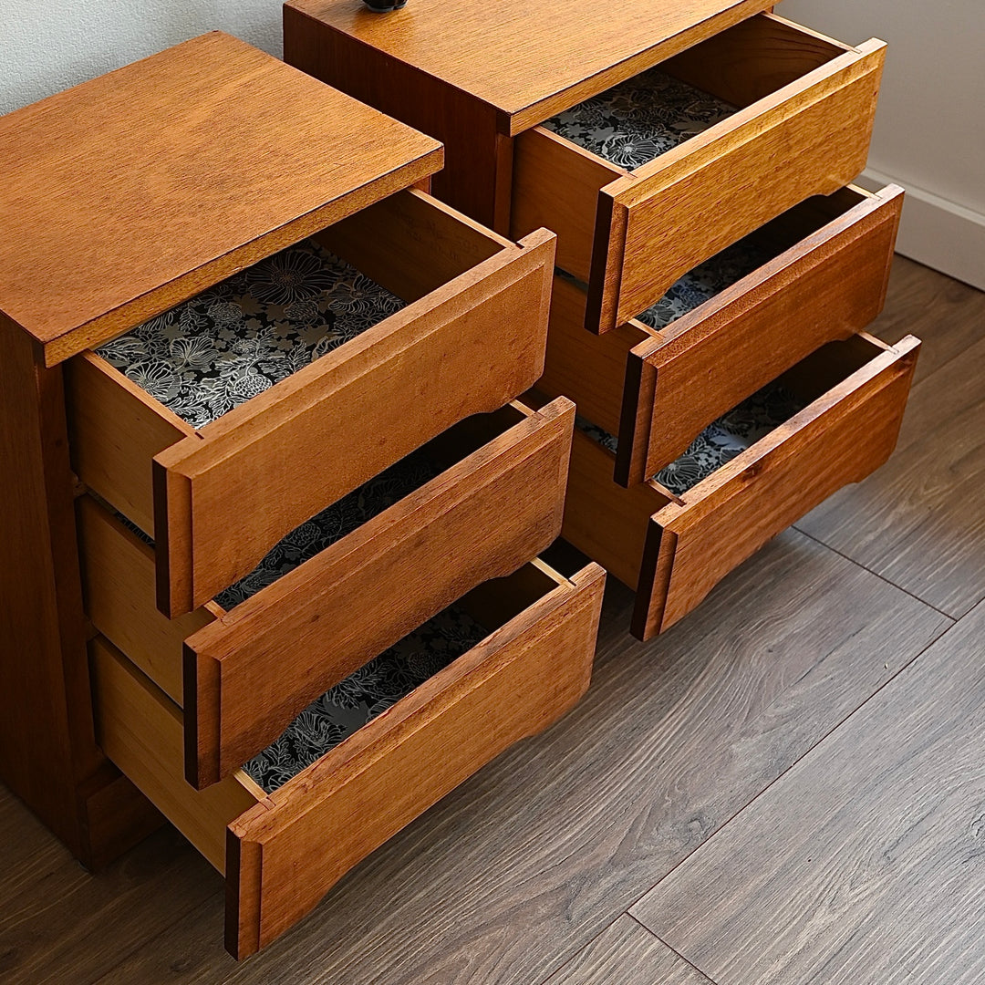 Mid Century Teak Bedside Tables Night Stands