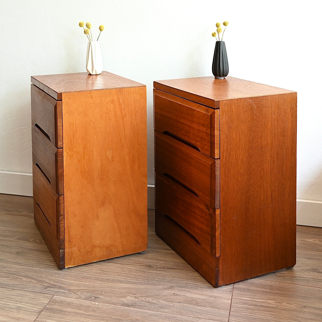 Mid Century Teak Bedside Tables Night Stands