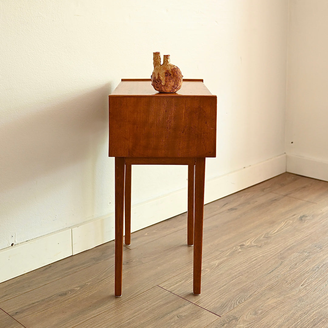 Parker Mid Century Teak Bedside Table and another