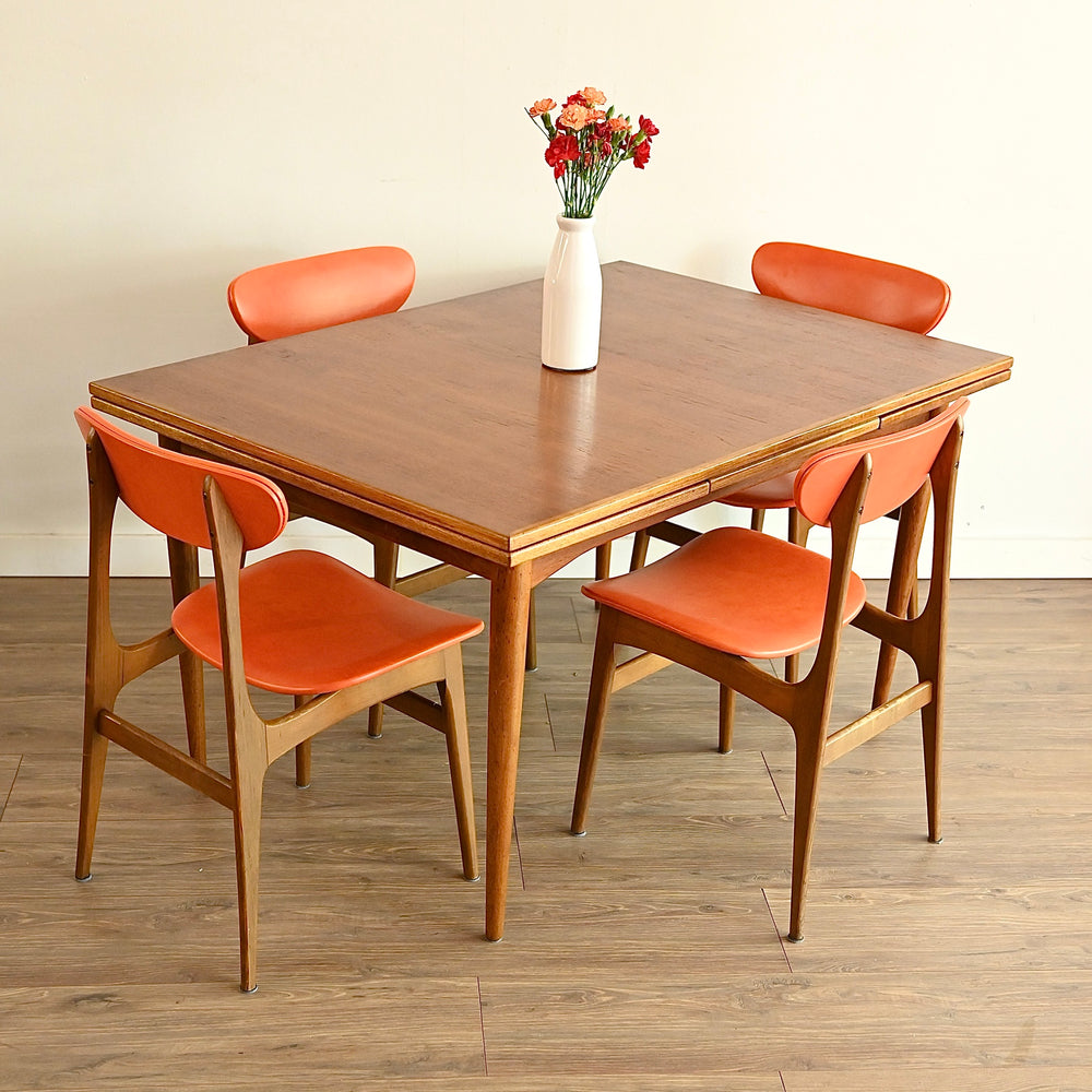 Parker Mid Century Teak Nordic Extendable Dining Table