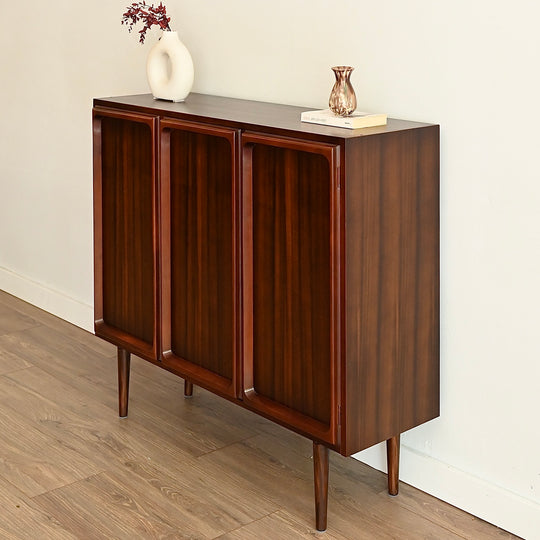 Mid Century Walnut Sideboard Buffet Credenza Cabinet by Chiswell