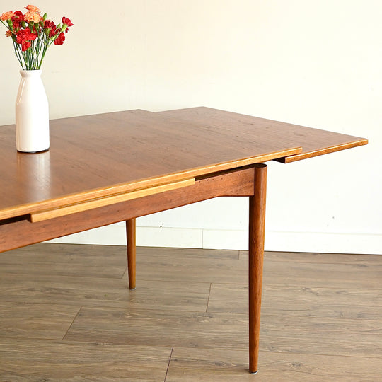 Parker Mid Century Teak Nordic Extendable Dining Table