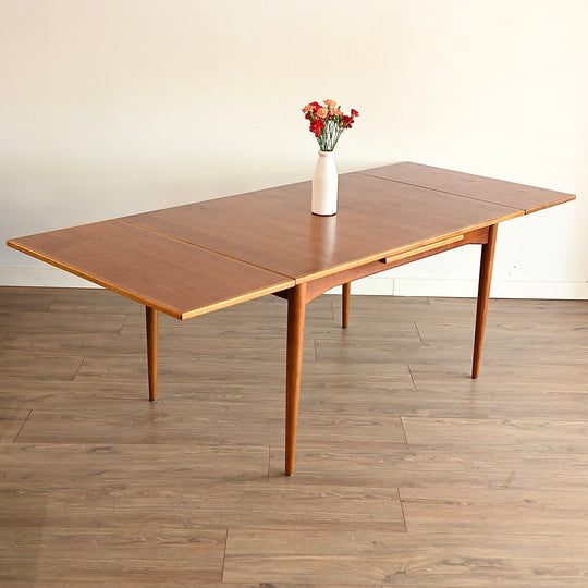Parker Mid Century Teak Nordic Extendable Dining Table