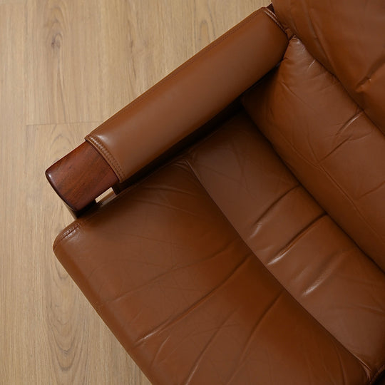 Tessa T21 Tan Leather Lounge Suite by Fred Lowen with Swivel Armchair