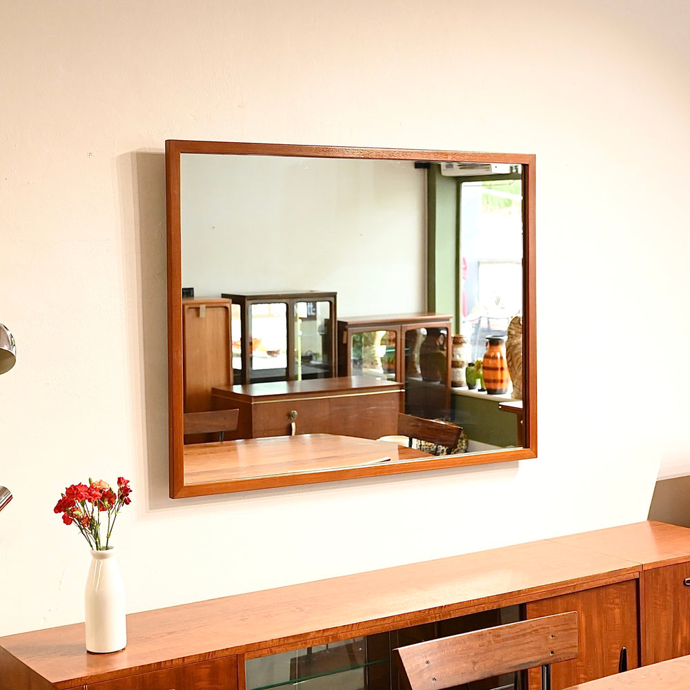 Mid Century Teak Wall Mirror