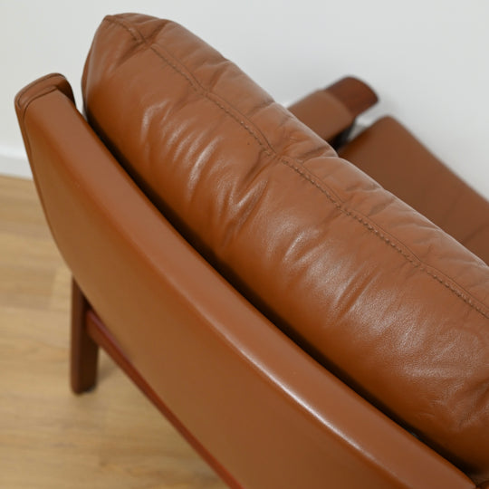 Tessa T21 Tan Leather Lounge Suite by Fred Lowen with Swivel Armchair