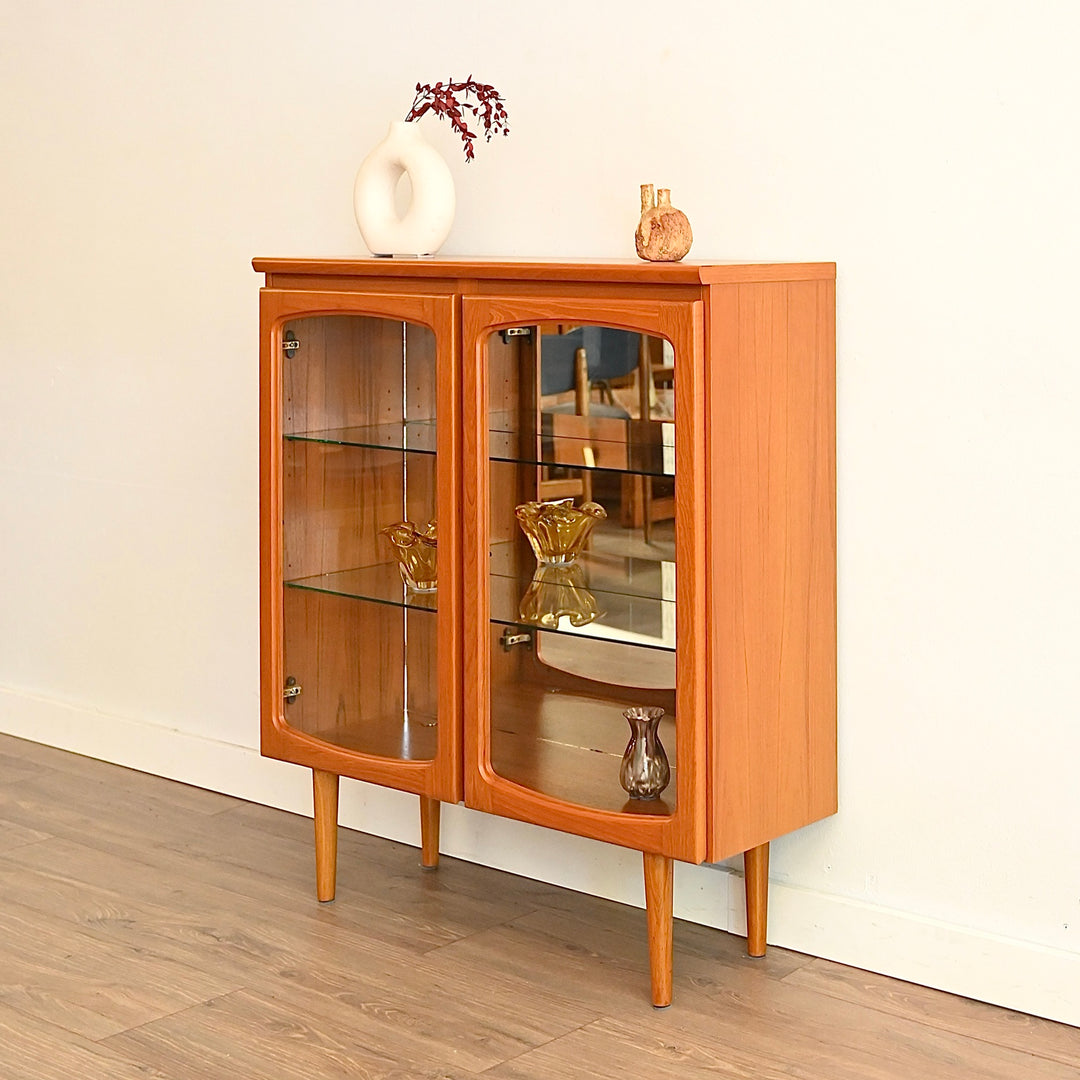 Mid Century Teak Sideboard Display China Cabinet