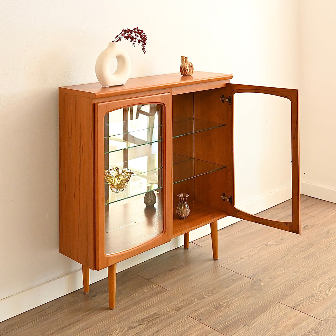 Mid Century Teak Sideboard Display China Cabinet