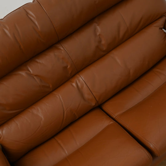 Tessa T21 Tan Leather Lounge Suite by Fred Lowen with Swivel Armchair
