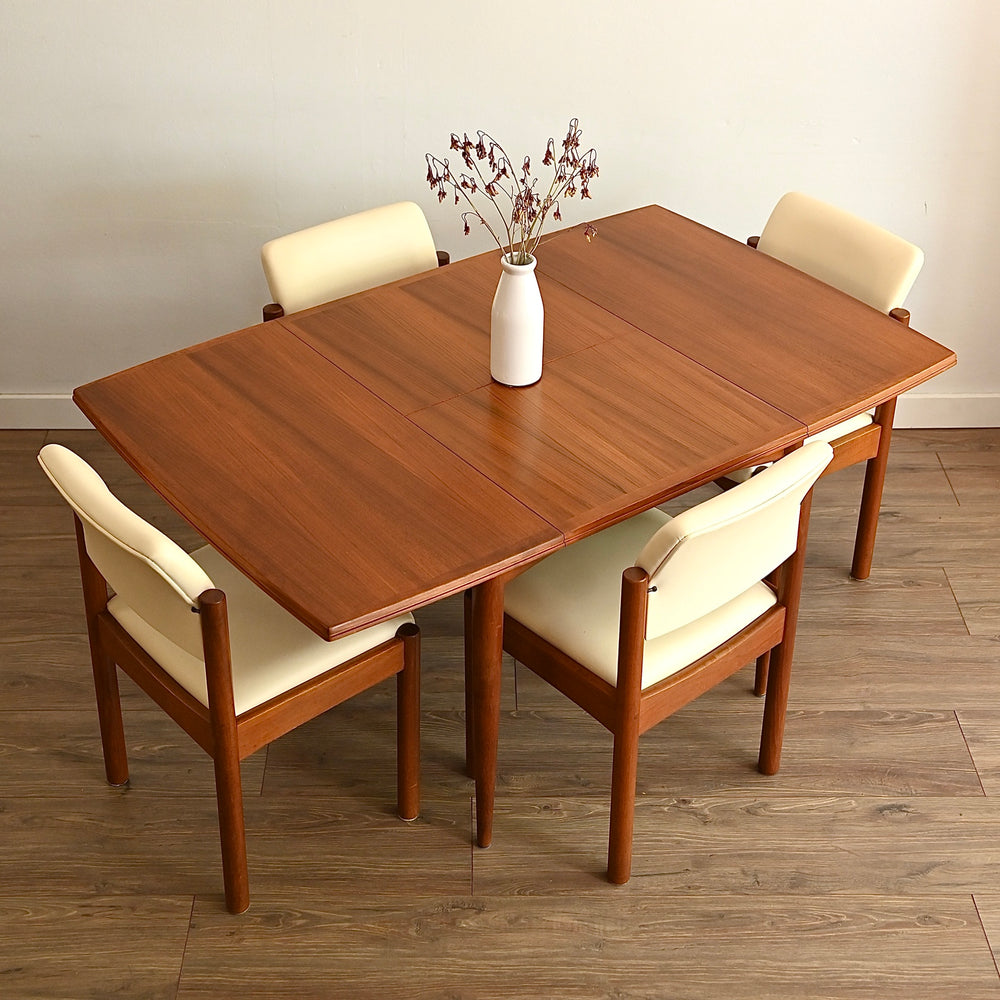 Parker Teak Mid Century Extendable Dining Table