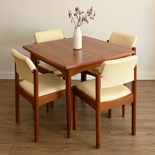 Parker Teak Mid Century Extendable Dining Table