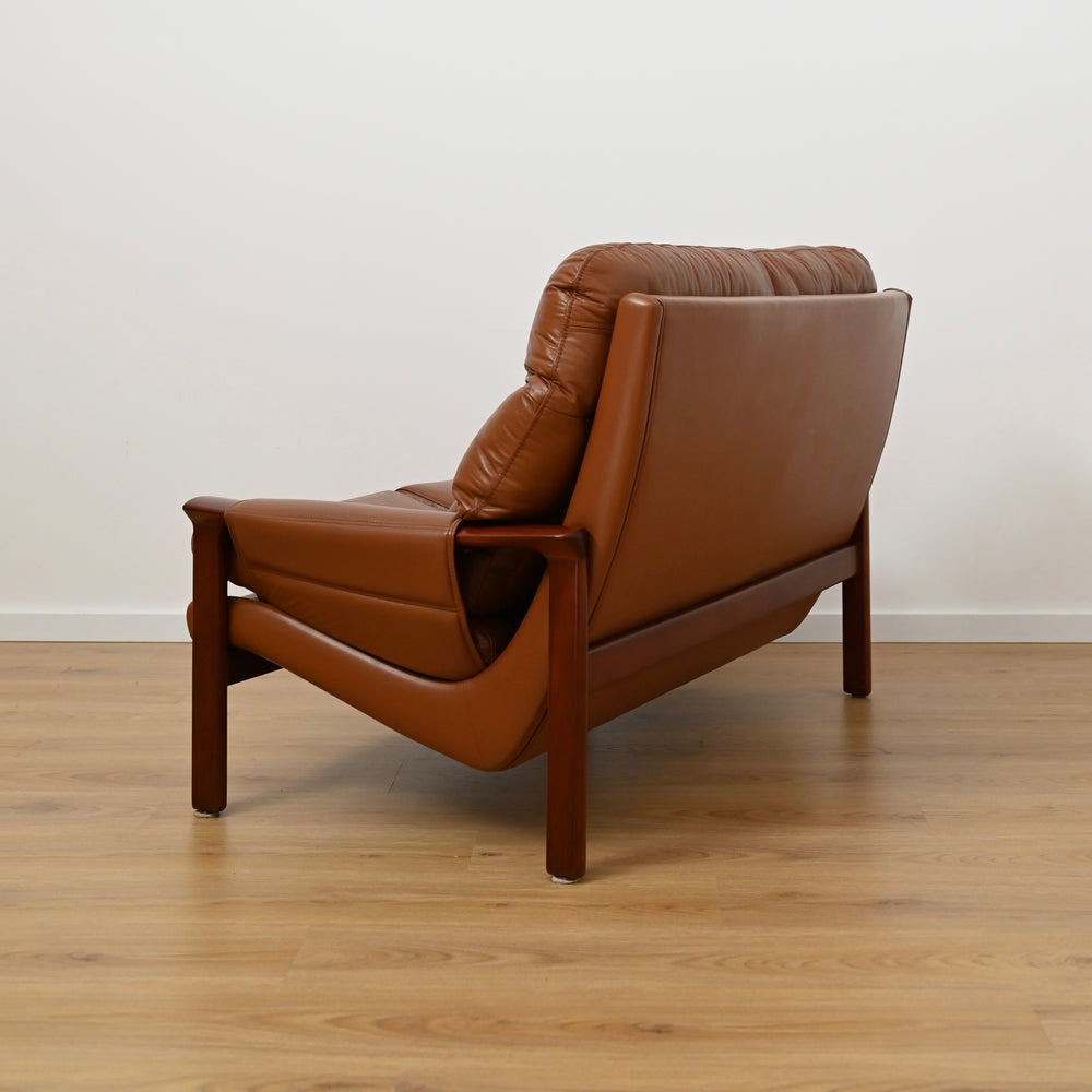 Tessa T21 Tan Leather Lounge Suite by Fred Lowen with Swivel Armchair