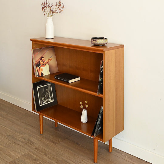 Mid Century Teak Sideboard Bookshelf LP Record Cabinet by Parker