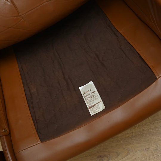 Tessa T21 Tan Leather Lounge Suite by Fred Lowen with Swivel Armchair