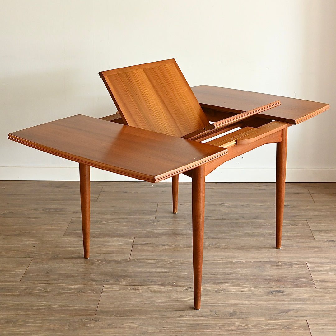 Parker Teak Mid Century Extendable Dining Table