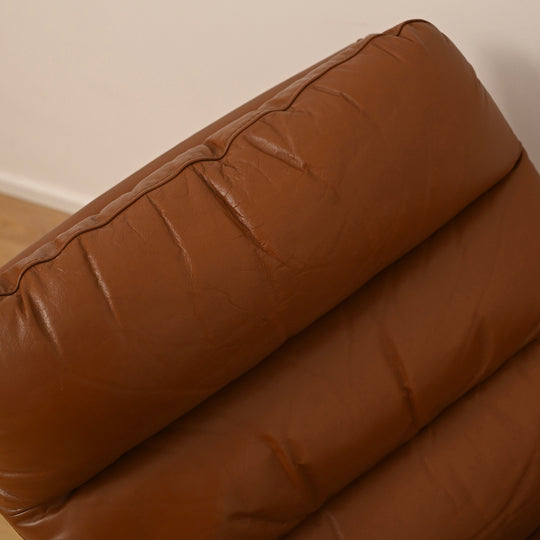 Tessa T21 Tan Leather Lounge Suite by Fred Lowen with Swivel Armchair