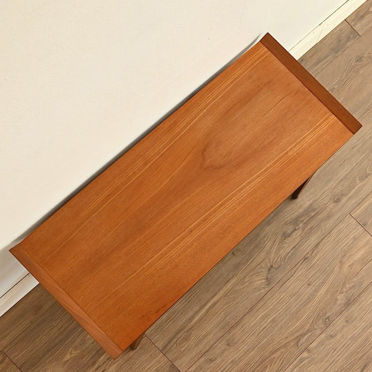 Mid Century Teak Coffee Table with Magazine Shelf