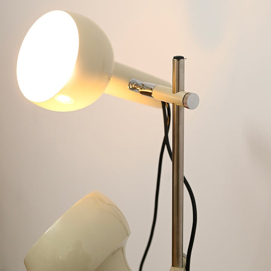 Mid Century Oslo Twin Head Chrome Standing Lamp