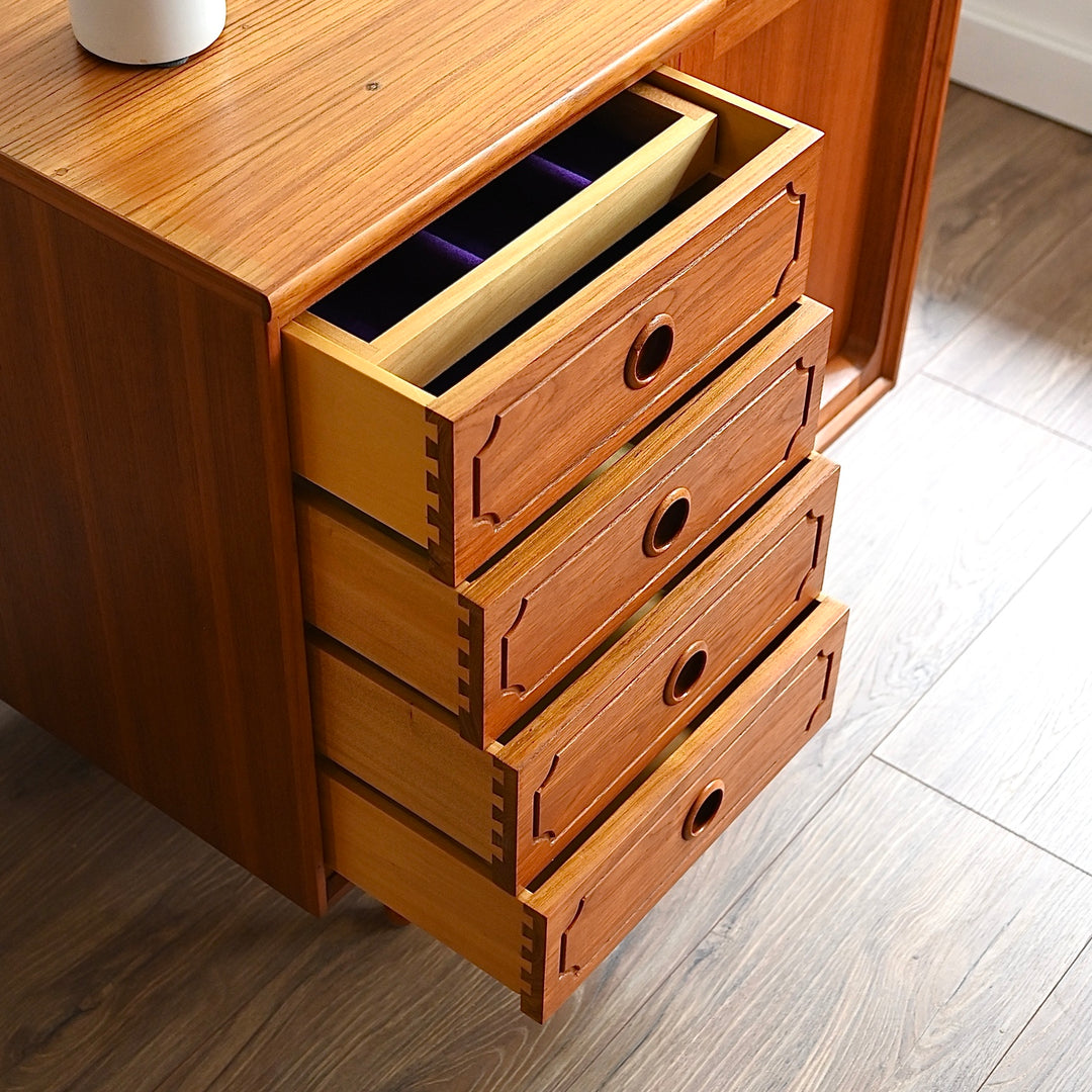 Mid Century Teak Sideboard LP Record Cabinet by Chiswell