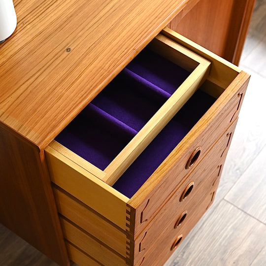 Mid Century Teak Sideboard LP Record Cabinet by Chiswell