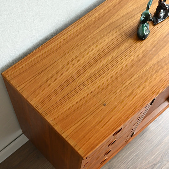 Mid Century Teak Sideboard LP Record Cabinet by Chiswell