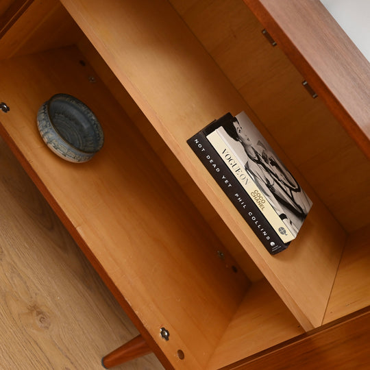 Mid Century Teak Sideboard LP Record Cabinet by Chiswell