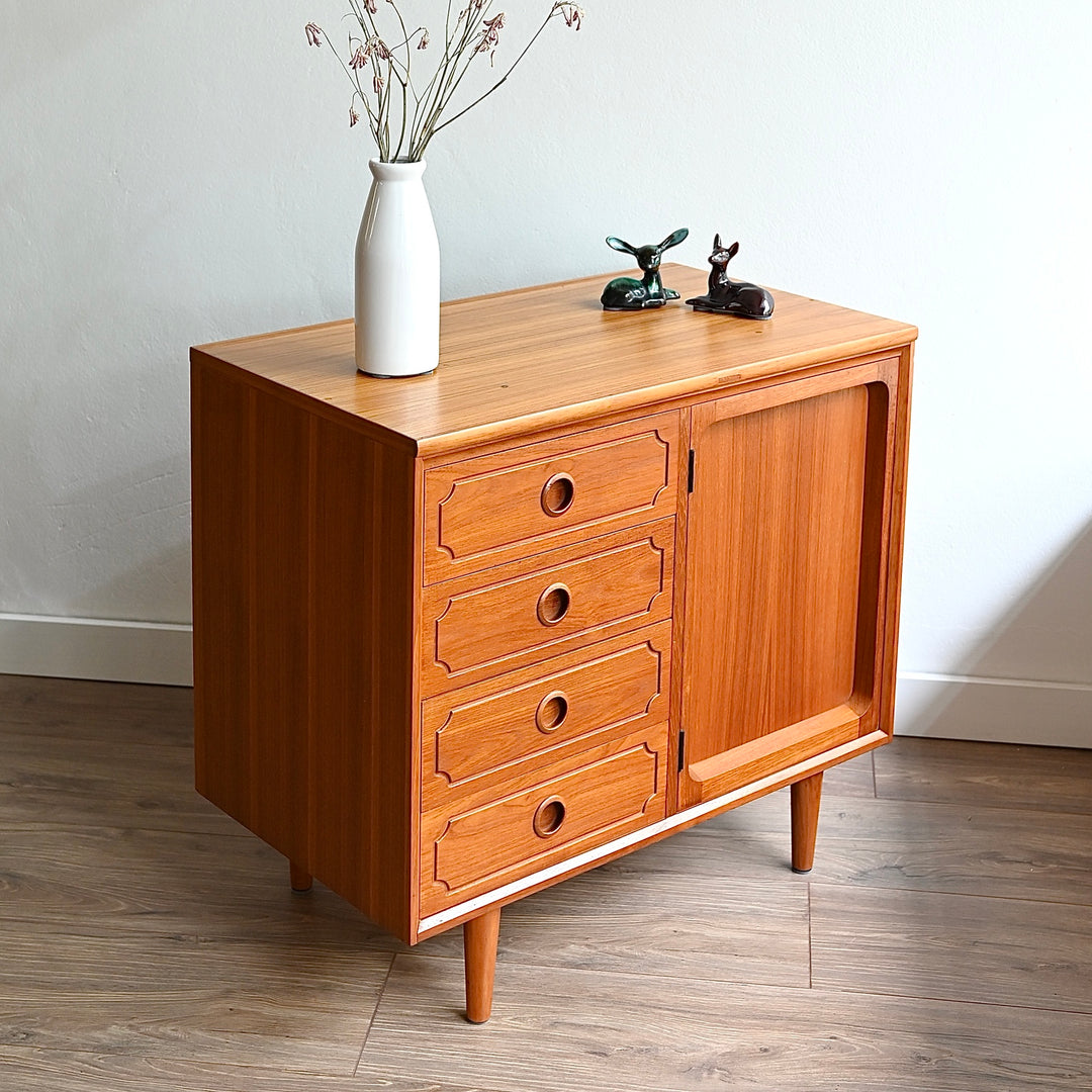 Mid Century Teak Sideboard LP Record Cabinet by Chiswell