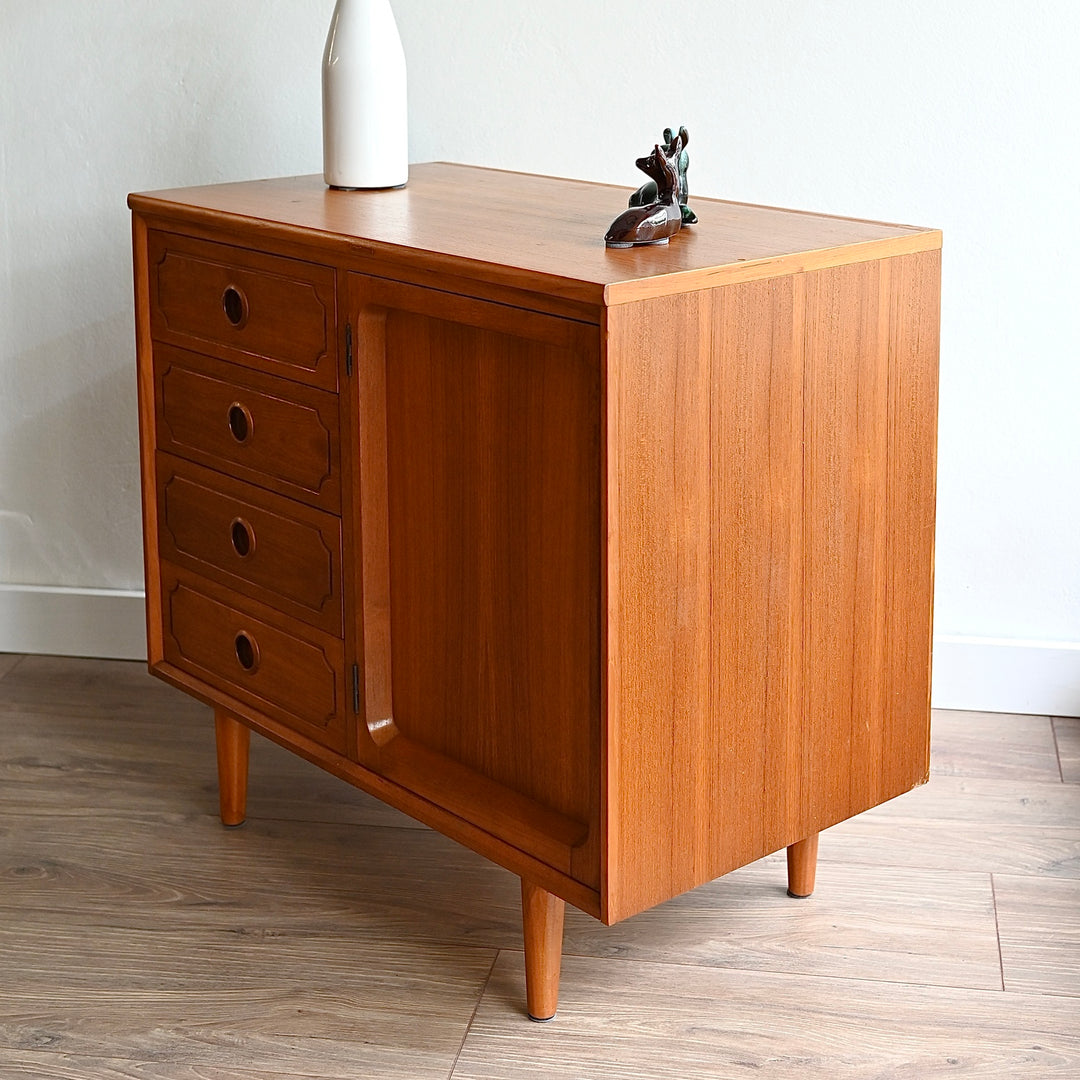 Mid Century Teak Sideboard LP Record Cabinet by Chiswell