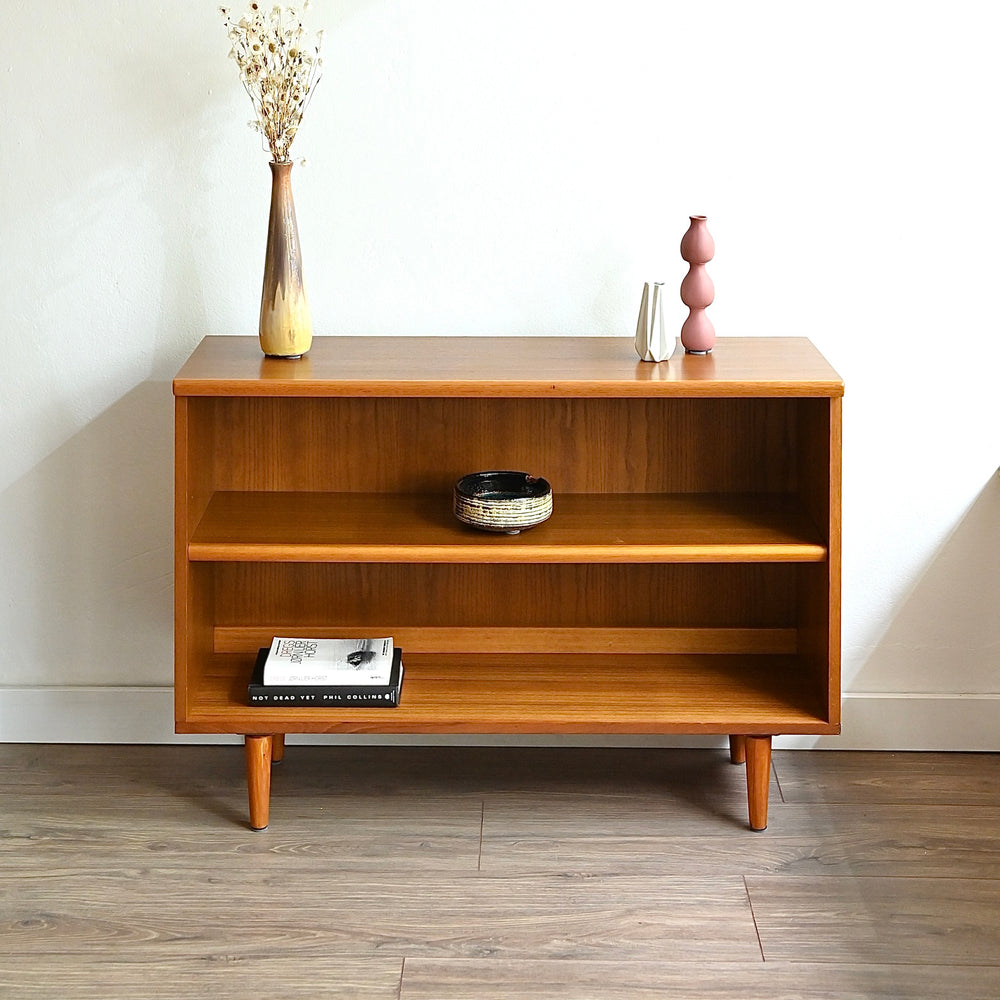 Mid Century Teak Sideboard LP Record Bookshelf Bookcase by Parker