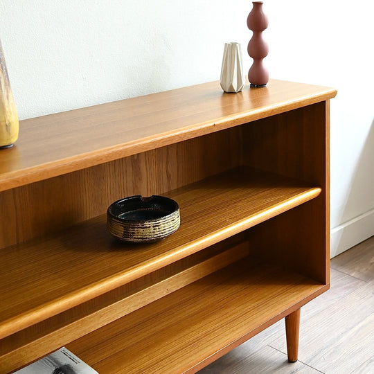 Mid Century Teak Sideboard LP Record Bookshelf Bookcase by Parker