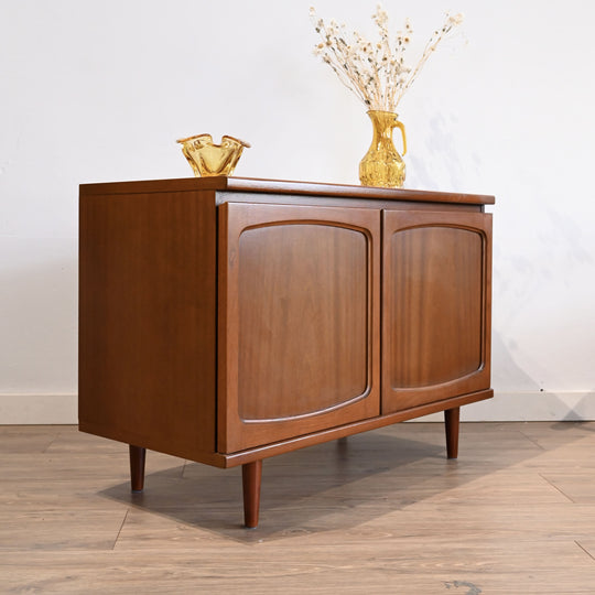 Mid Century Teak Sideboard LP Record Cabinet by Noblett