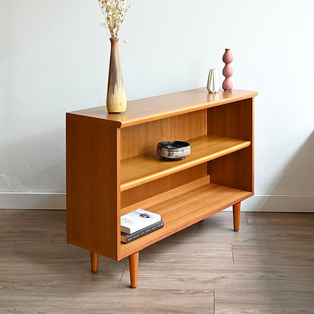 Mid Century Teak Sideboard LP Record Bookshelf Bookcase by Parker