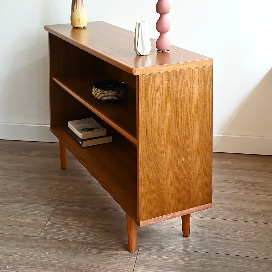 Mid Century Teak Sideboard LP Record Bookshelf Bookcase by Parker