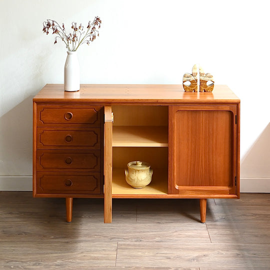 Mid Century Teak Sideboard LP Record Cabinet by Chiswell