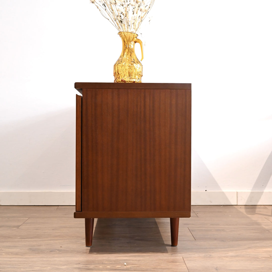 Mid Century Teak Sideboard LP Record Cabinet by Noblett