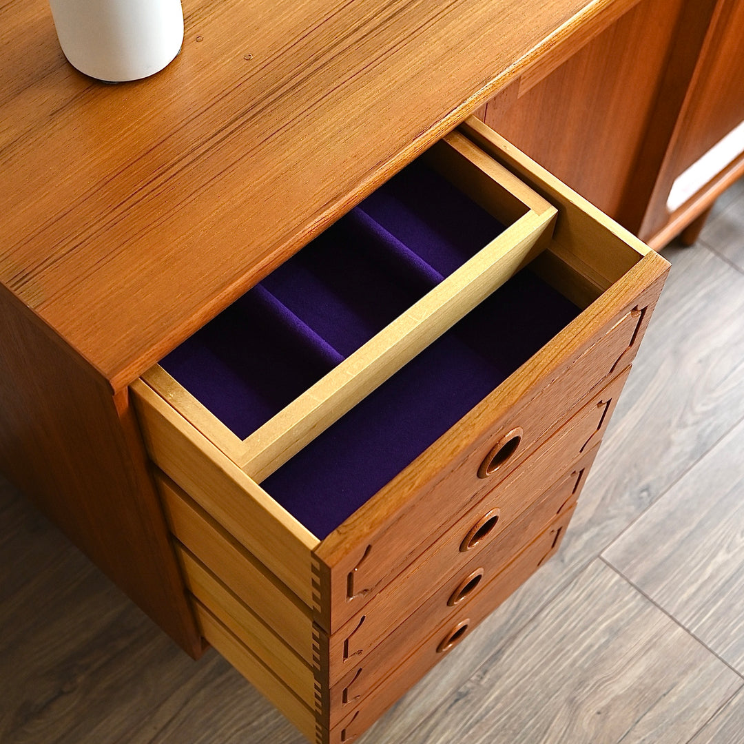 Mid Century Teak Sideboard LP Record Cabinet by Chiswell