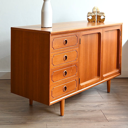 Mid Century Teak Sideboard LP Record Cabinet by Chiswell