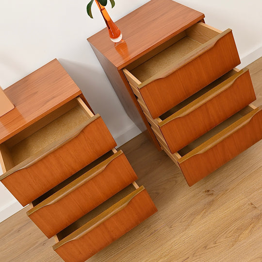 Pair - Mid Century Teak Bedside Tables Night Stands by Macrob