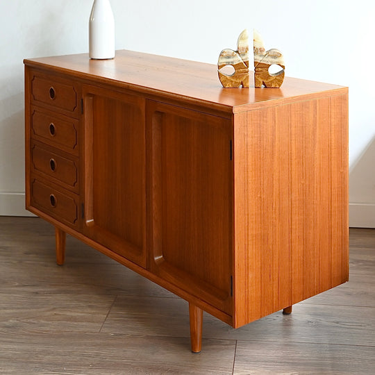 Mid Century Teak Sideboard LP Record Cabinet by Chiswell