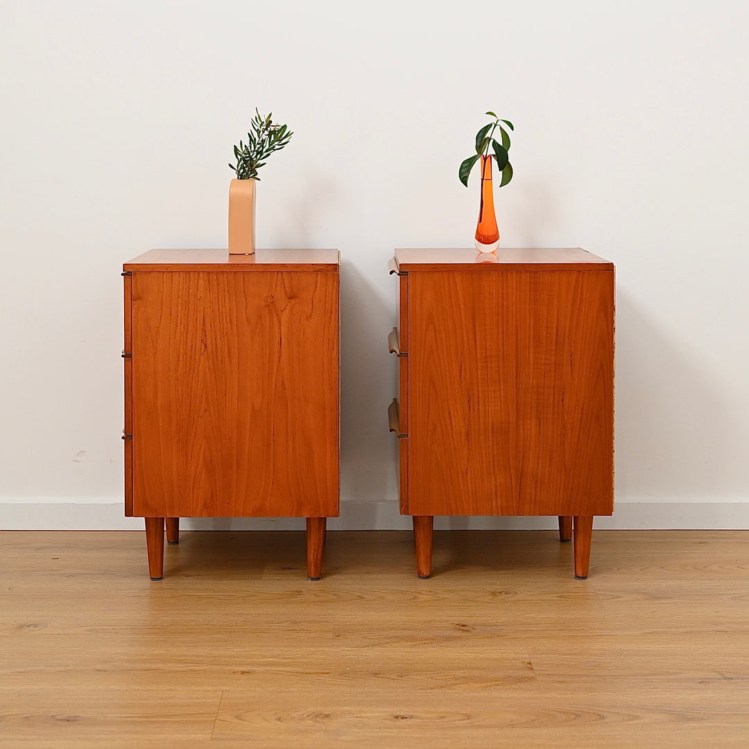 Pair - Mid Century Teak Bedside Tables Night Stands by Macrob