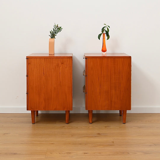Pair - Mid Century Teak Bedside Tables Night Stands by Macrob