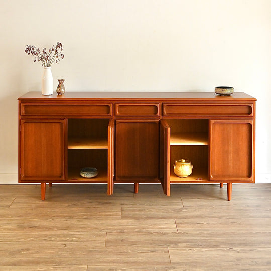 Mid Century Teak Sideboard LP Buffet Cabinet by Chiswell