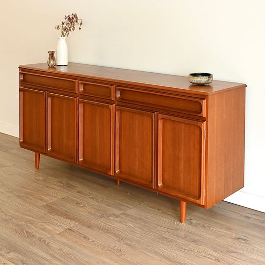 Mid Century Teak Sideboard LP Buffet Cabinet by Chiswell