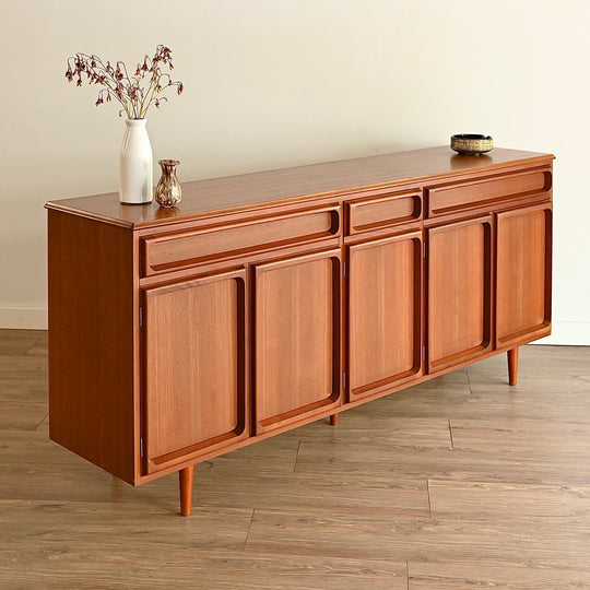 Mid Century Teak Sideboard LP Buffet Cabinet by Chiswell