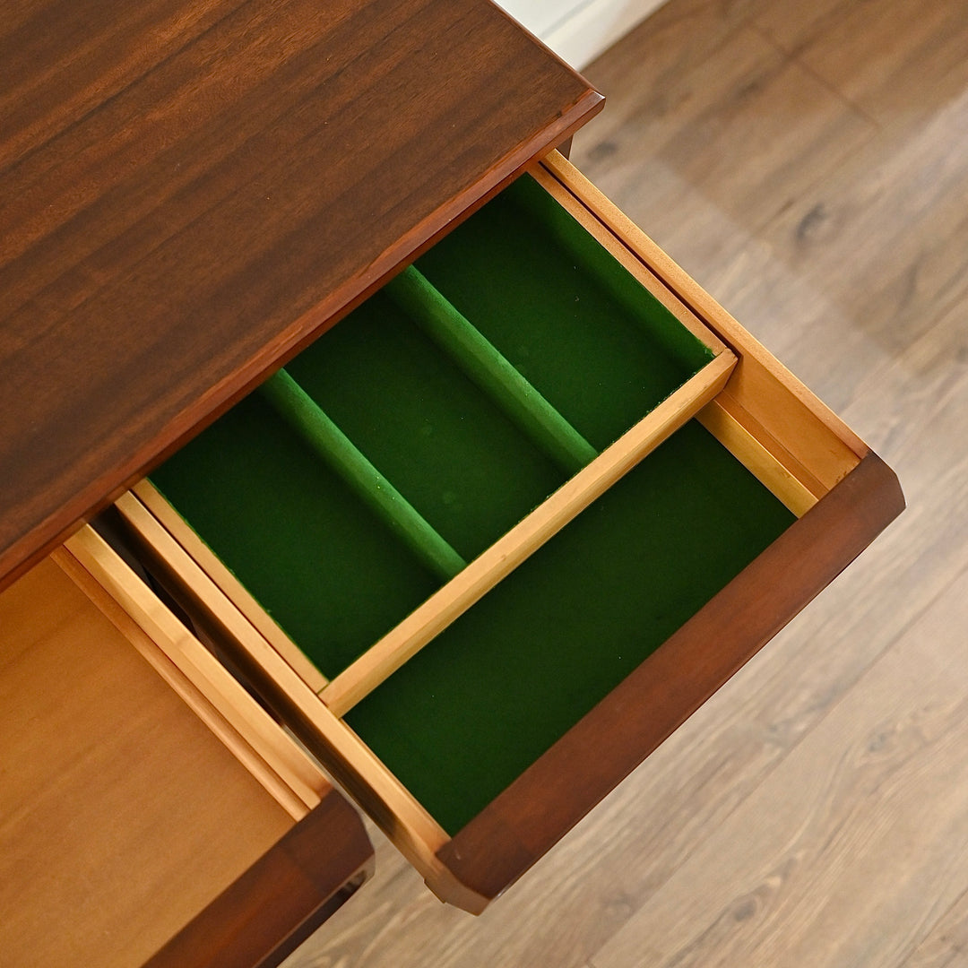 Mid Century Walnut Sideboard Buffet by Chiswell