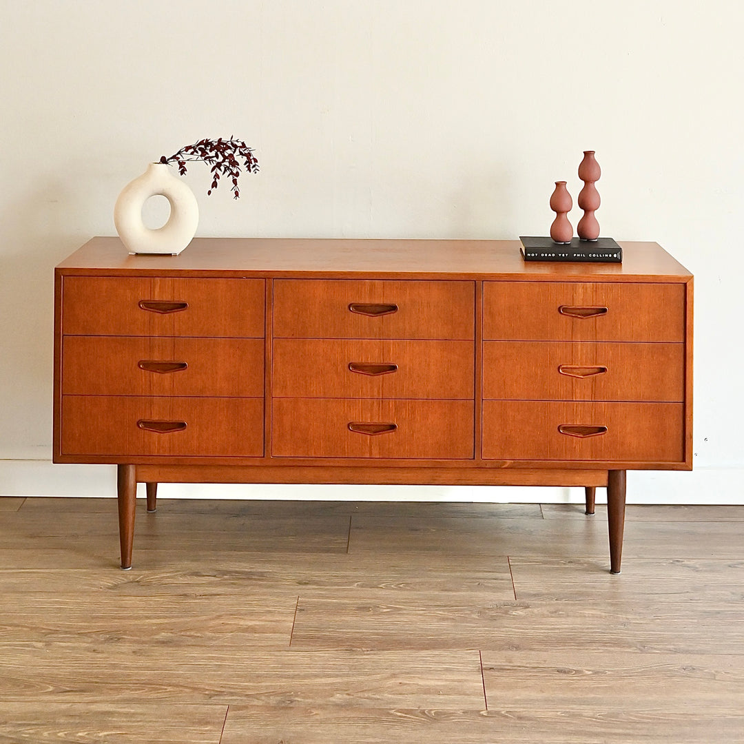 Mid Century Teak Sideboard Dresser Low Boy by Berryman