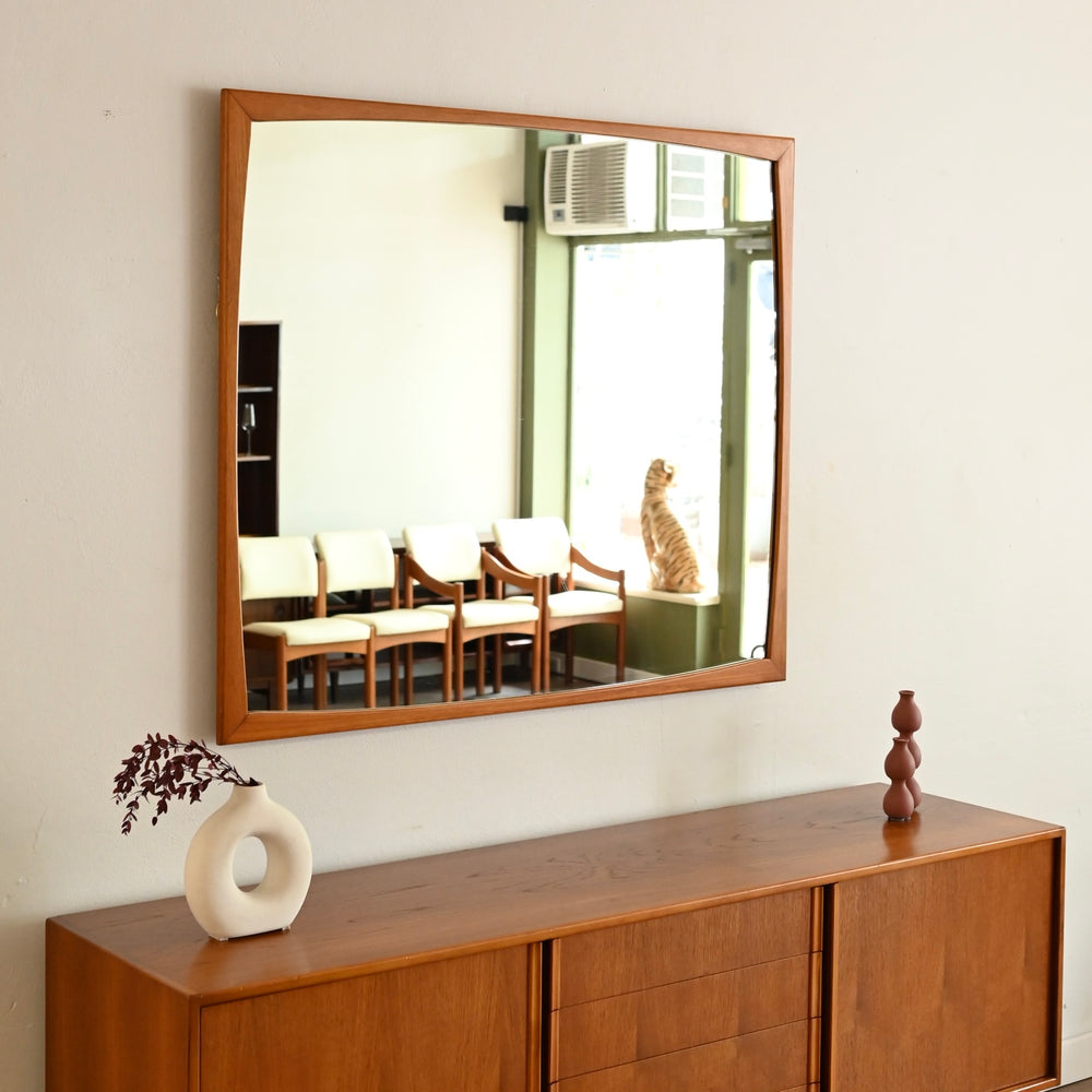 Mid Century Teak Wall Mirror