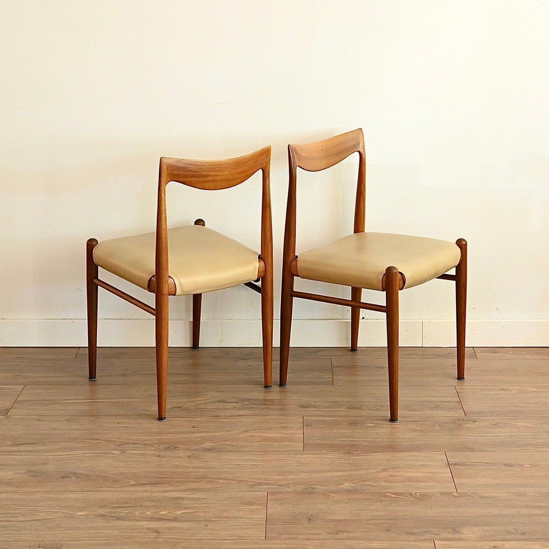 6x Mid Century Teak Dining Chairs by DQF Danish Quality Furniture